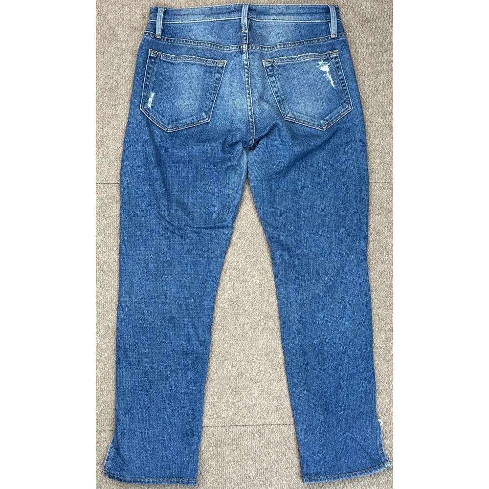 Frame Le Boy Women's 5 Pocket Distressed Zip Ankle Jeans Size 25 - Picture 14 of 16